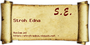 Stroh Edna névjegykártya